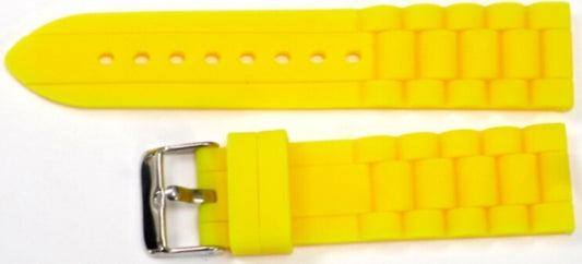 Watch Band Silicone Yellow 22MM (Heavy)Sports  and Women Big Watches