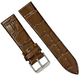 New Watch Band D.Brown Genuine Leather Alligator Grain (Flat, Short) 16 MM