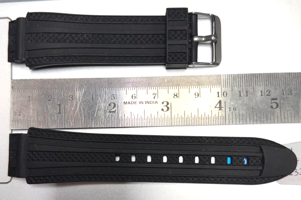 Black Silicone Watch Strap Quick Release 26mm Waterproof Soft Rubber Band