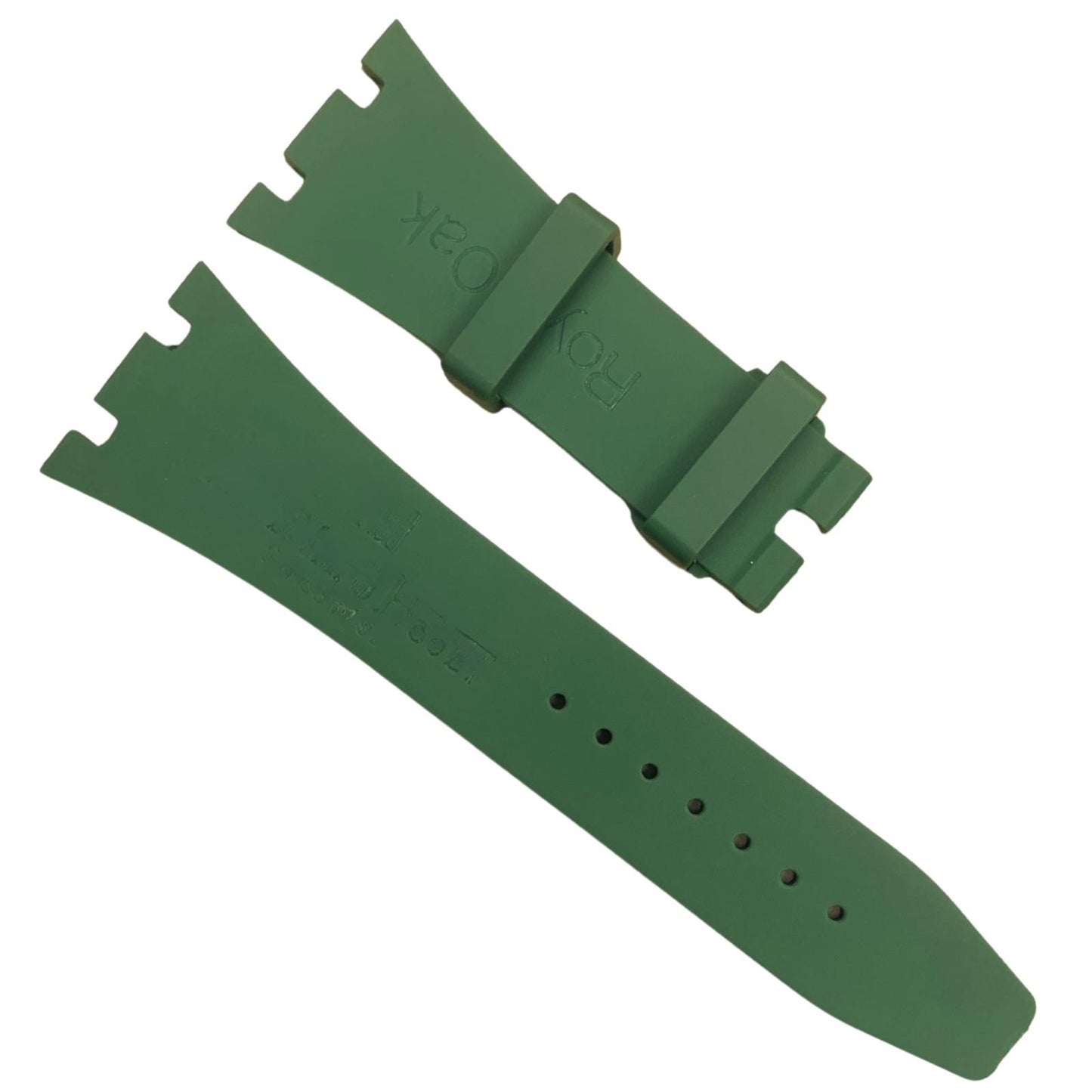 High-Quality Dark Green Rubber Watch Band – 27mm for AP Watches | No Buckle
