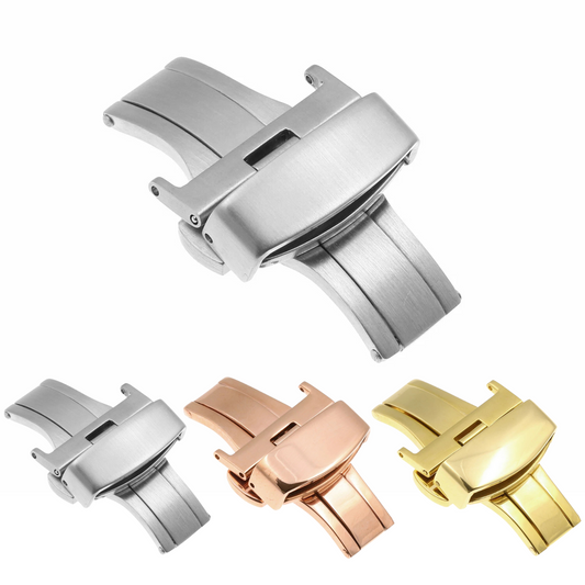 High-Quality 20mm Deployment Clasp w/ 3 colors – For Tissot Leather Watch Bands