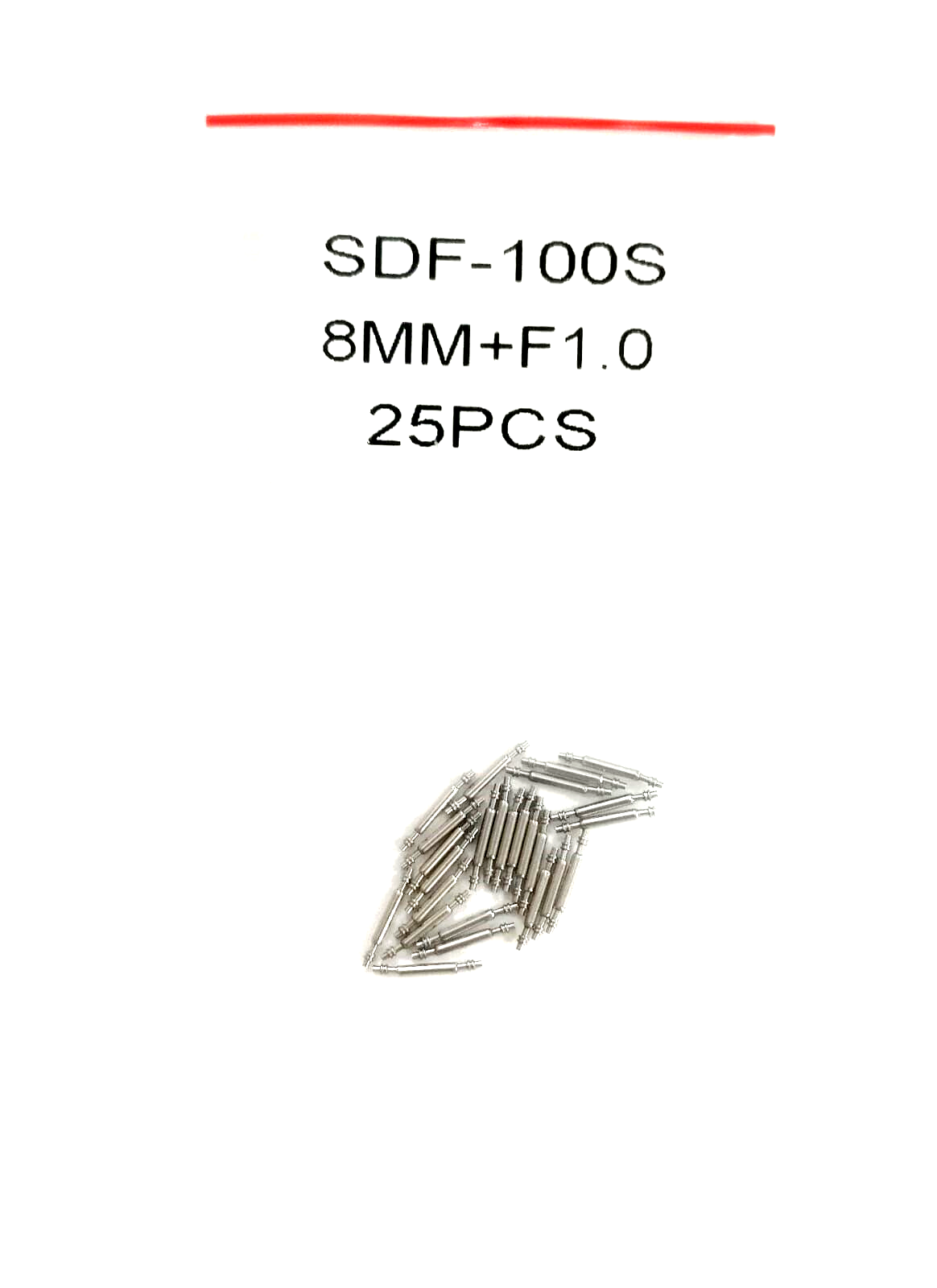 25pcs Stainless Steel Watch Band Spring Bars Strap Pins 8mm Thickness 1.0mm