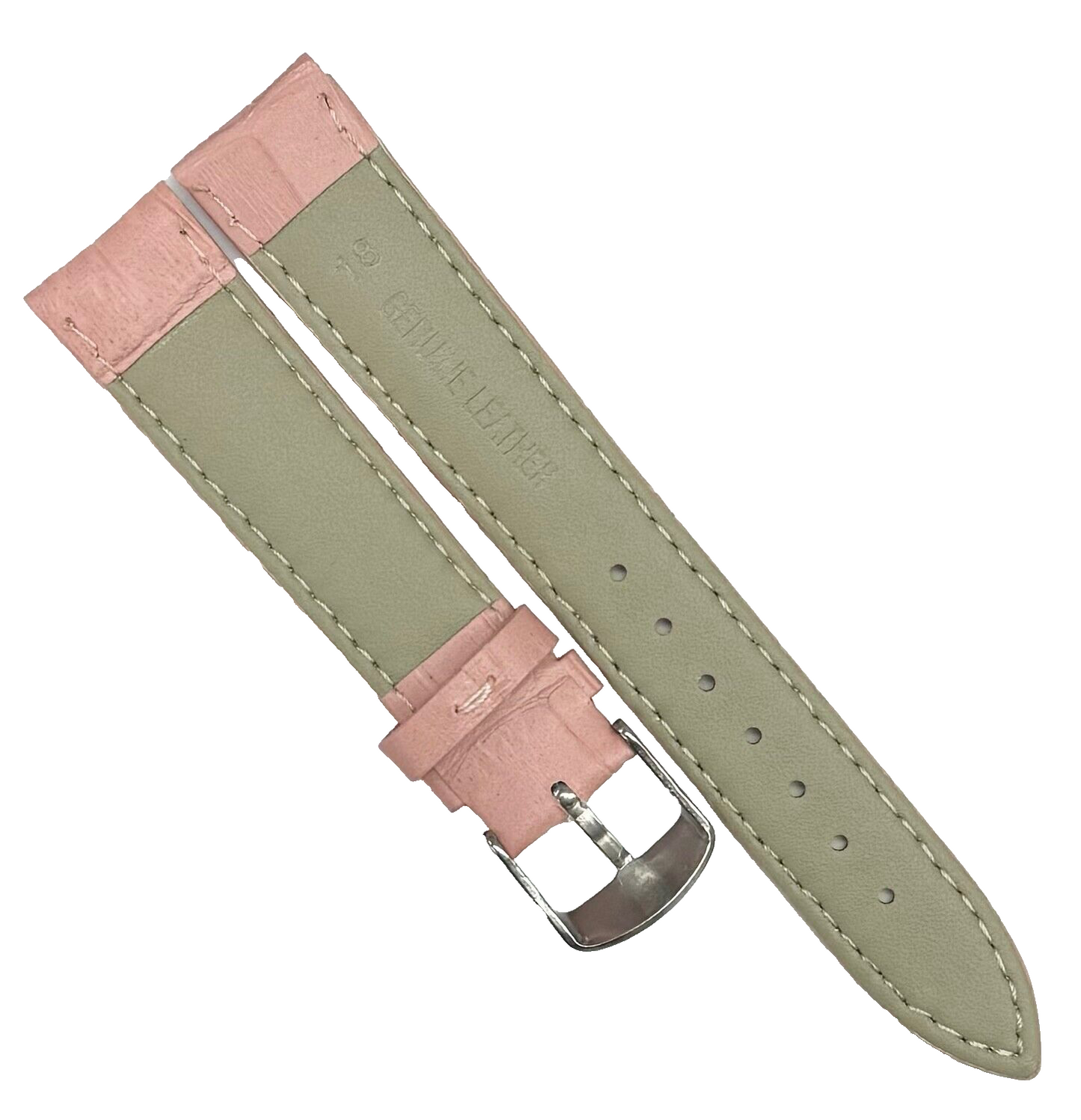 18 MM Pink Genuine Leather Alligator Grains Watch Band (lot of 6) (Good Quality)