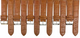 Lot of 6 Watch Bands Leather Alligator Grains L.Brown Padded 22mm XL