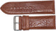 WATCH BAND L.BROWN GENUINE LEATHER 28MM PADDED,STITCHED, THICK ( HIGH QUALITY)
