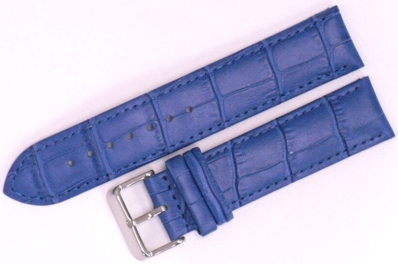 Watch Band Genuine Leather Alligator Grain 18mm,20mm Navy  Blue ( A1 Quality)