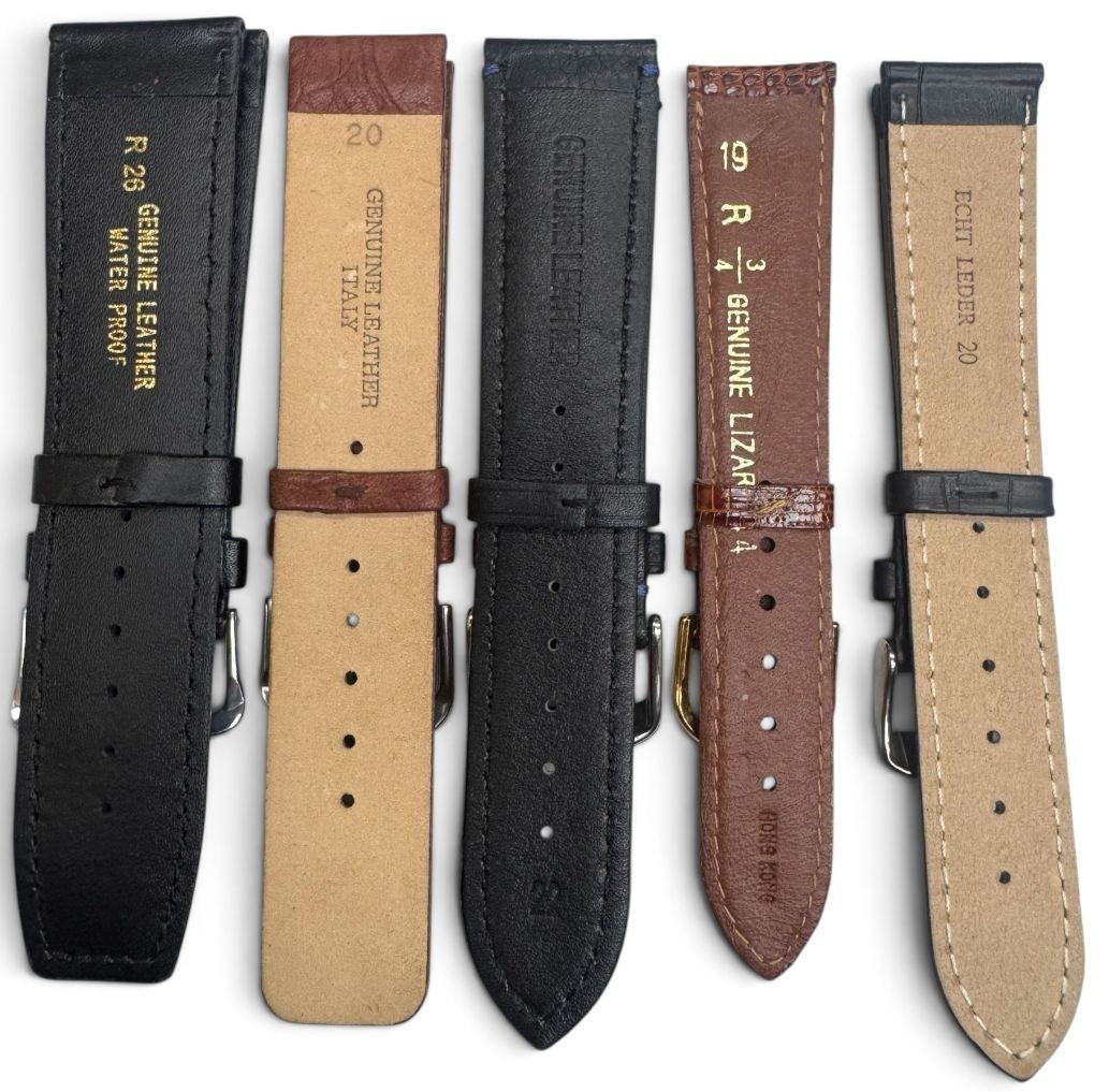 LOT OF 10 WATCH BANDS MIX SIZE STYLE AND COLORS 18MM-26MM