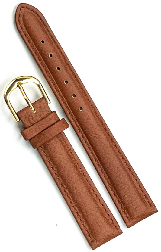 16 MM TAN Genuine Leather Watch Band Replacement, Lot of 6 Bands