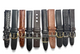 LOT OF 10 WATCH LEATHER BANDS MIX SIZE STYLE AND COLORS 16-22mm