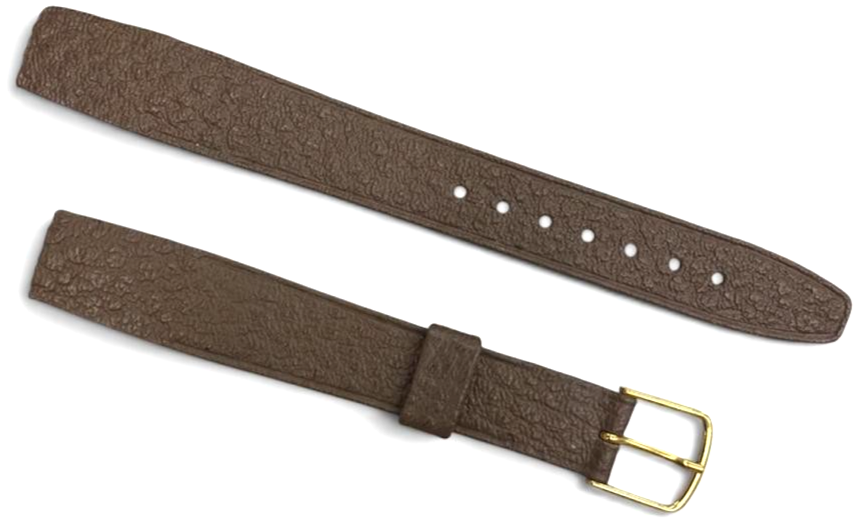 18mm LADIES BROWN GENUINE SADDLE LEATHER WATCH BAND -OPEN END-MT-18