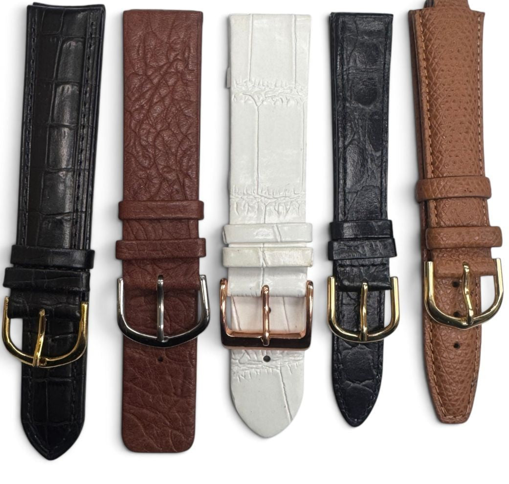 LOT OF 10 WATCH BANDS MIX SIZE STYLE AND COLORS 16MM-22MM