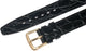 Watch Band Black Genuine Leather Crocodile Grain Flat,Slim 8mm( A1 Quality)