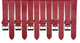 Lot of 6 Watch Band Genuine Leather RED Lizard Grain Flat 16MM