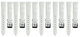 LOT of 6PCS White Leather Flat Unstitched Alligator Grain Watch Band Size 18MM