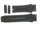 CURVED END SILICONE RUBBER WATCH BAND FOR INVICTA WATCHES BLACK OF SIZE 26MM