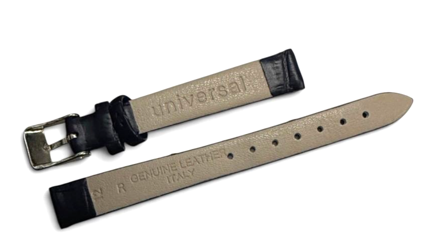 Black 12MMR ALLIGATOR LEATHER STRAP BAND FOR WATCH (set of3)