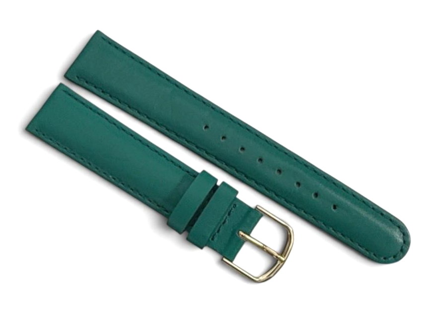 Green Color w/stich padded Band Genuine Leather 18mm