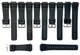 Lot Of 6, 18MM PVC Plastic Classic Black Watch Band fit Casio G-Shock