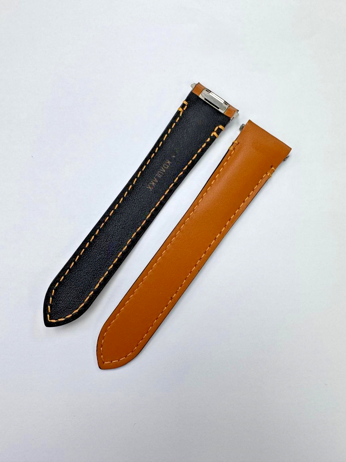 WATCH LEATHER BAND STRAP FOR CARTIER SANTOS  21MM TAN BROWN WATCH TOP QLTY