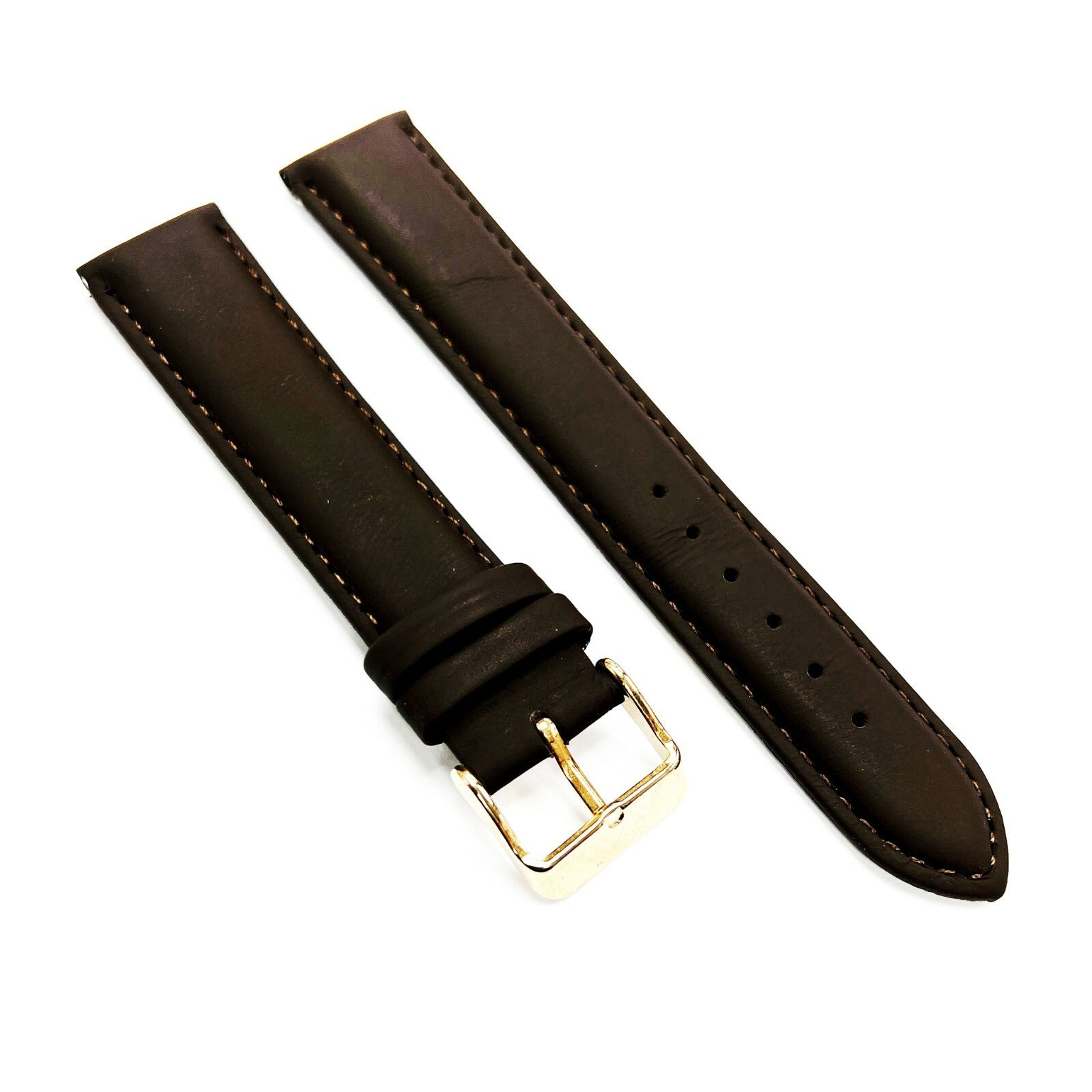 Genuine Leather Plain Padded Watch Band