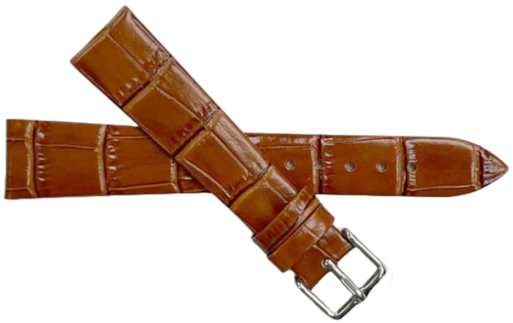 Multi-Color Leather  Watch Band Size (18✖14)mm Flat Unstitched Alligator Grain