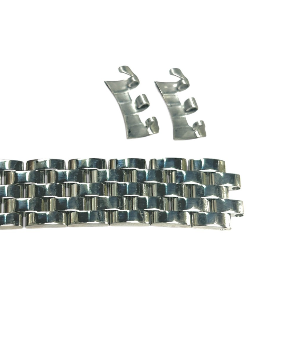Top Quailty,Stainless Steel Silver-tone Curved end Band 17mm for Highend Watches