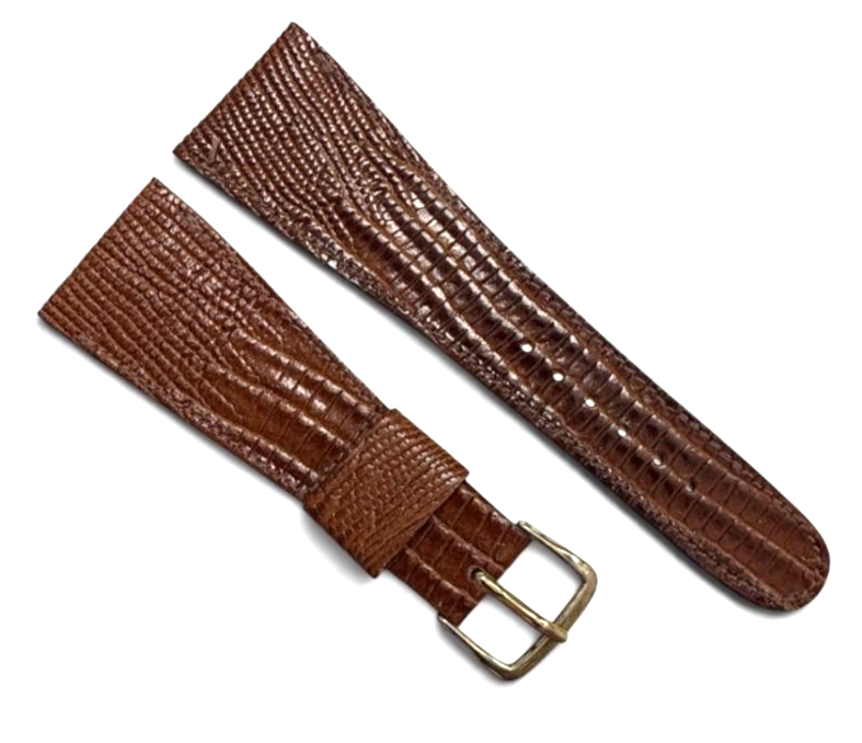 Brown color Genuine Lizard Leather watch strap band -26mm