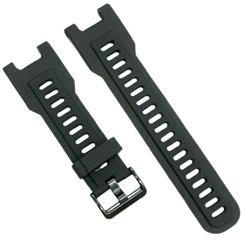 26mm Black Rubber Watch Strap Band w/ Buckle & Tools