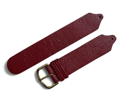 Burgundy color Genuine Leather Watch Strap 20mm Vintage Band