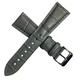 Genuine Leather Watch Band Grey - Alligator Grain with Steel Buckle -24mm width