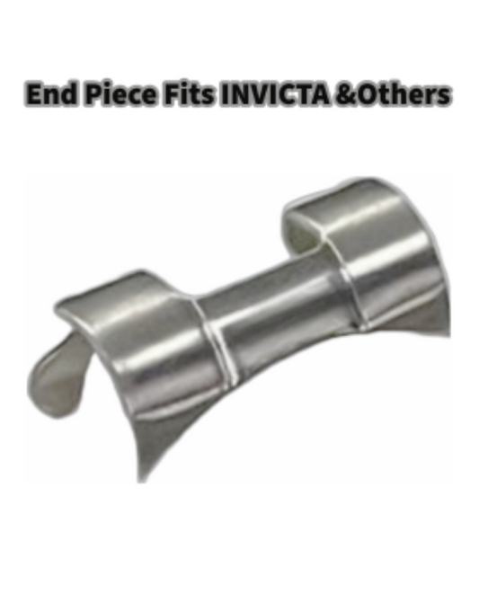 Watch Band END PIECE Curved White/Silver FITS to INVICTA & Others (20mm-26mm)