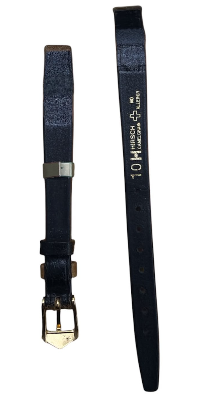 10 mm Ladies Camel Grain Tan Genuine Leather Watch Band - open end