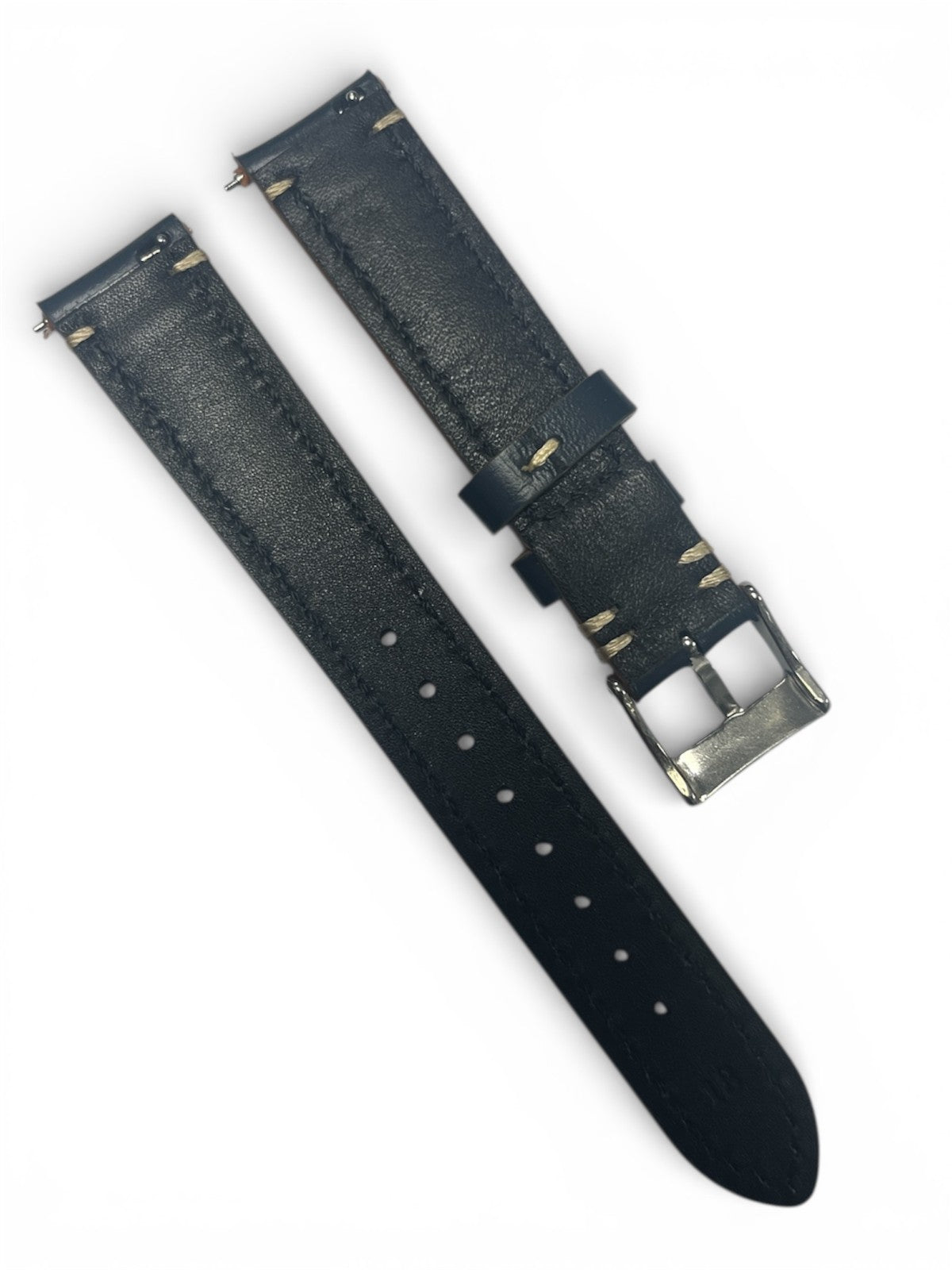Genuine Calf Leather Navy Blue Watch Band with quick release pin 20 * 16 MM