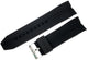 CURVED END SILICONE WATCH BAND BLACK COLOR STRAP 22,24,26,28,30MM