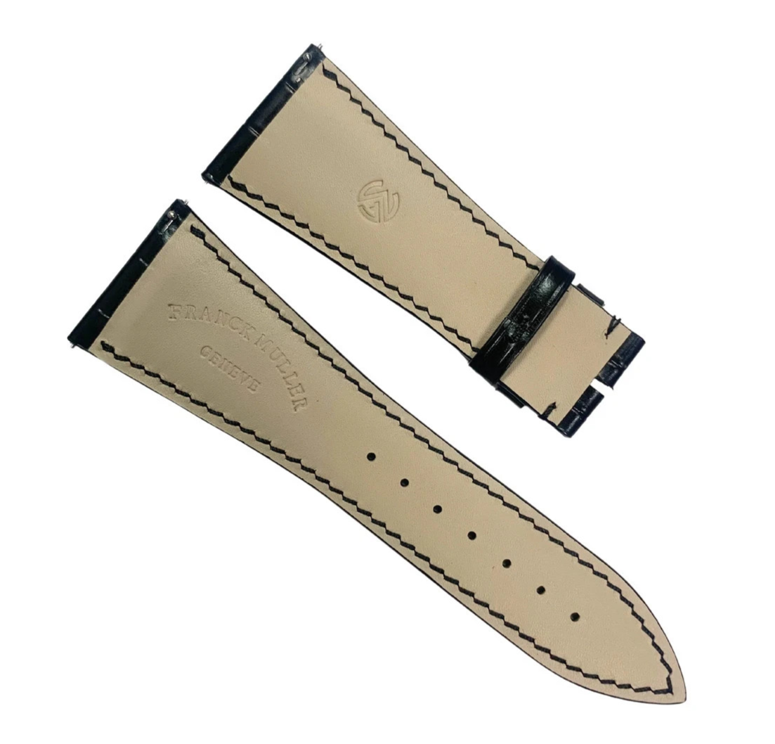 Genuine Franck Muller Watch Band 30mm x 24mm – Black
