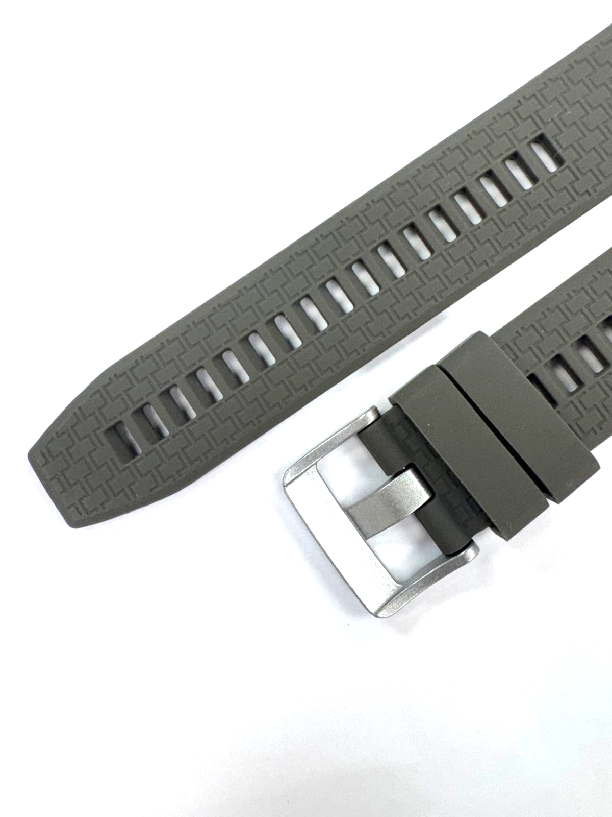 22 MM Rubber Silicone Sports Watch Band Quick Release Pin Gray Color