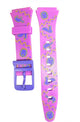 18MM PVC PLASTIC WATCH BAND PURPLE COLOR TURTLE DESIGN