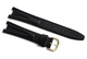 Watch Band Flat Genuine Leather Black 18mm High Quality