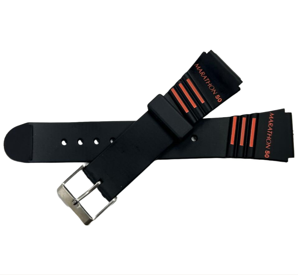 Water Resistant PVC Sport Watch Band Strap 19mm Fits Timex, Casio and others