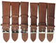 Lot of 6 Watch Bands 12- 22 mm Genuine Leather Lizard Grain Padded A1 Quality