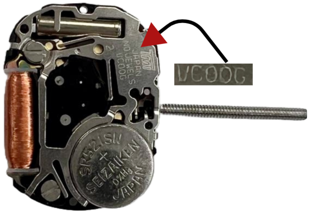 Hattori VC00 Seiko Quartz Watch Movement Japan Made Overall Height 3.5mm