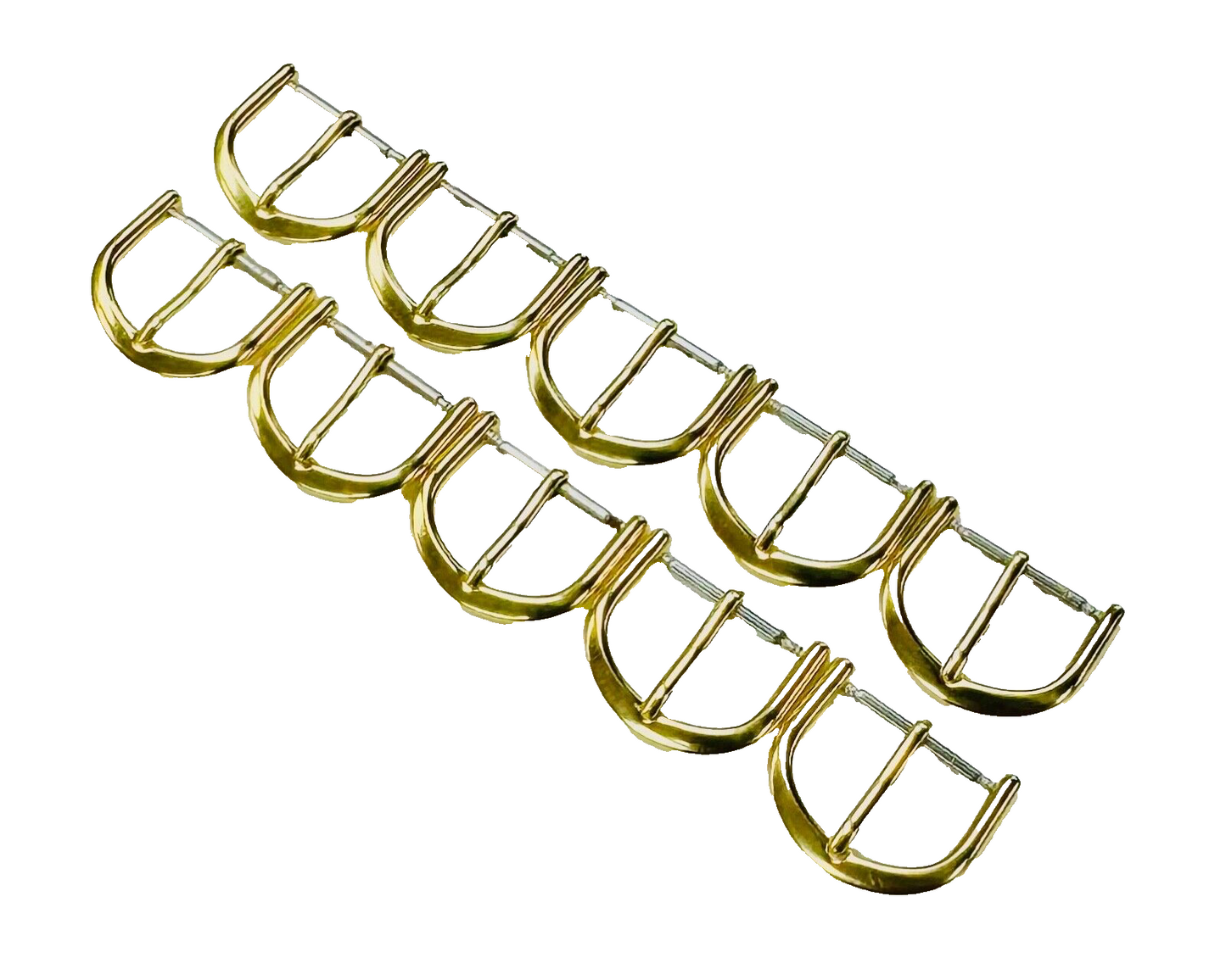 16MM WATCH BUCKLE  FOR WATCH BAND STRAP SHINY GOLD (10 pcs of bag)