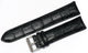 20 mm Extra Long Alligator Grain Black Leather Watch Band for Men and Women