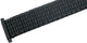 Watch Bands Black Color Stretch Stainless Steel Fit 16mm to 22m
