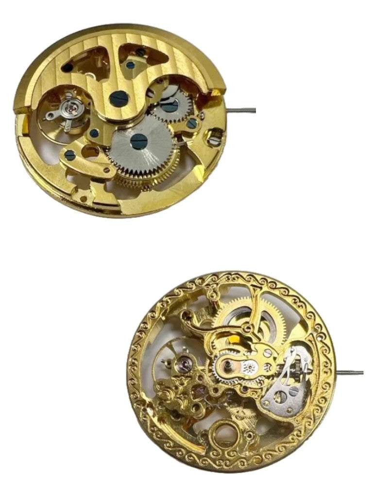 Automatic Skeleton Chinese Watch Movement G3212 3Hands Overall Height 7.6mm