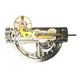 Sleek and High-Quality Hollow Watch Movement, 2 Hands Silver with Gold Hands