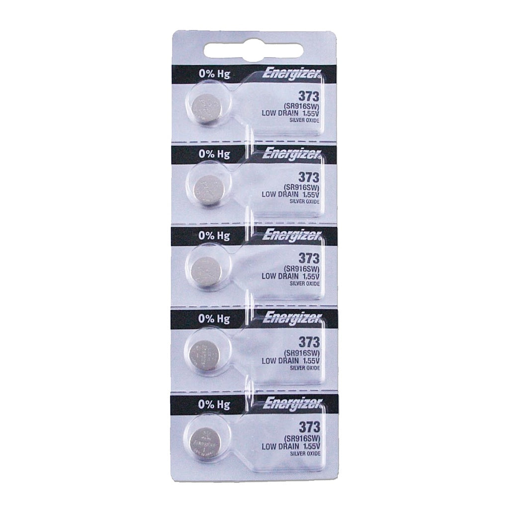 Energizer 372 /373 SR916SW Silver Oxide Batteries 1.55V New Sealed (5 Pcs.)