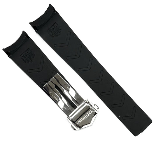 22mm & 24mm High-Quality Rubber TAG HEUER AQUARACER Watch Band