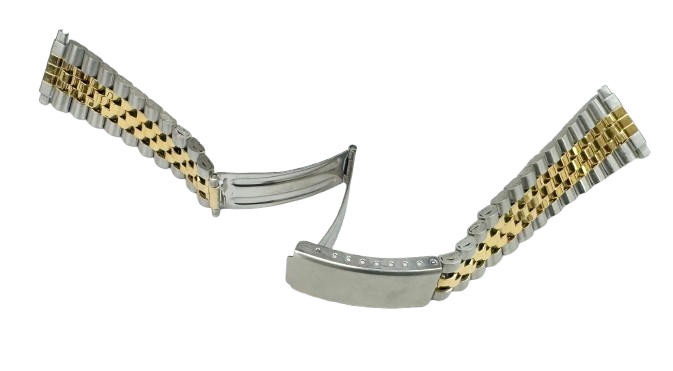 Load image into Gallery viewer, 16-22 MM Jubilee 2-tone (GOLD &amp; SILVER) Metal Band with Regular Fold Over Clasp
