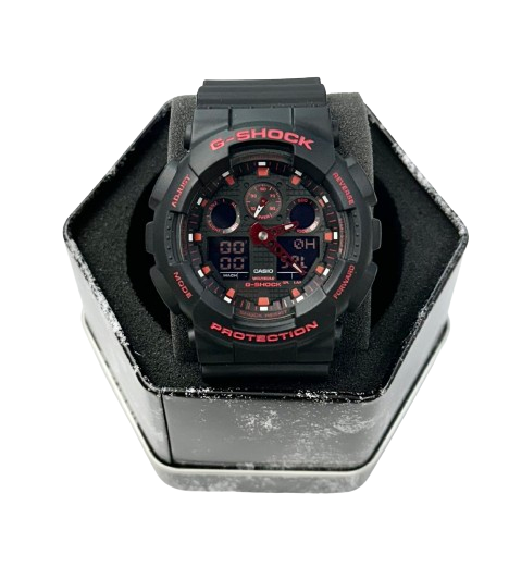 Men’s Casio G-SHOCK Model: GA100BNR-1A Digital Resin Sport Wristwatch